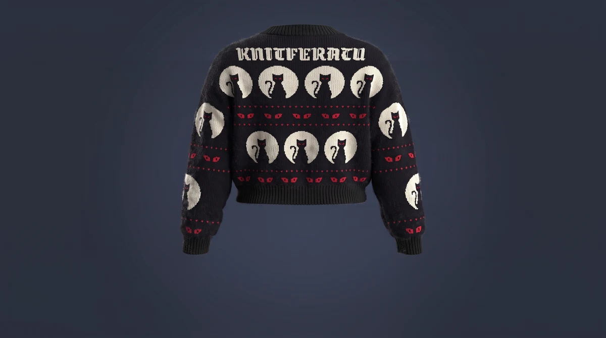Black Cat Omen — back view