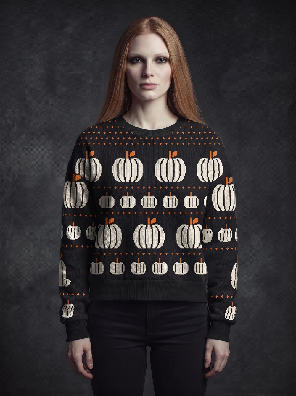 Classic Pumpkin — worn, front view