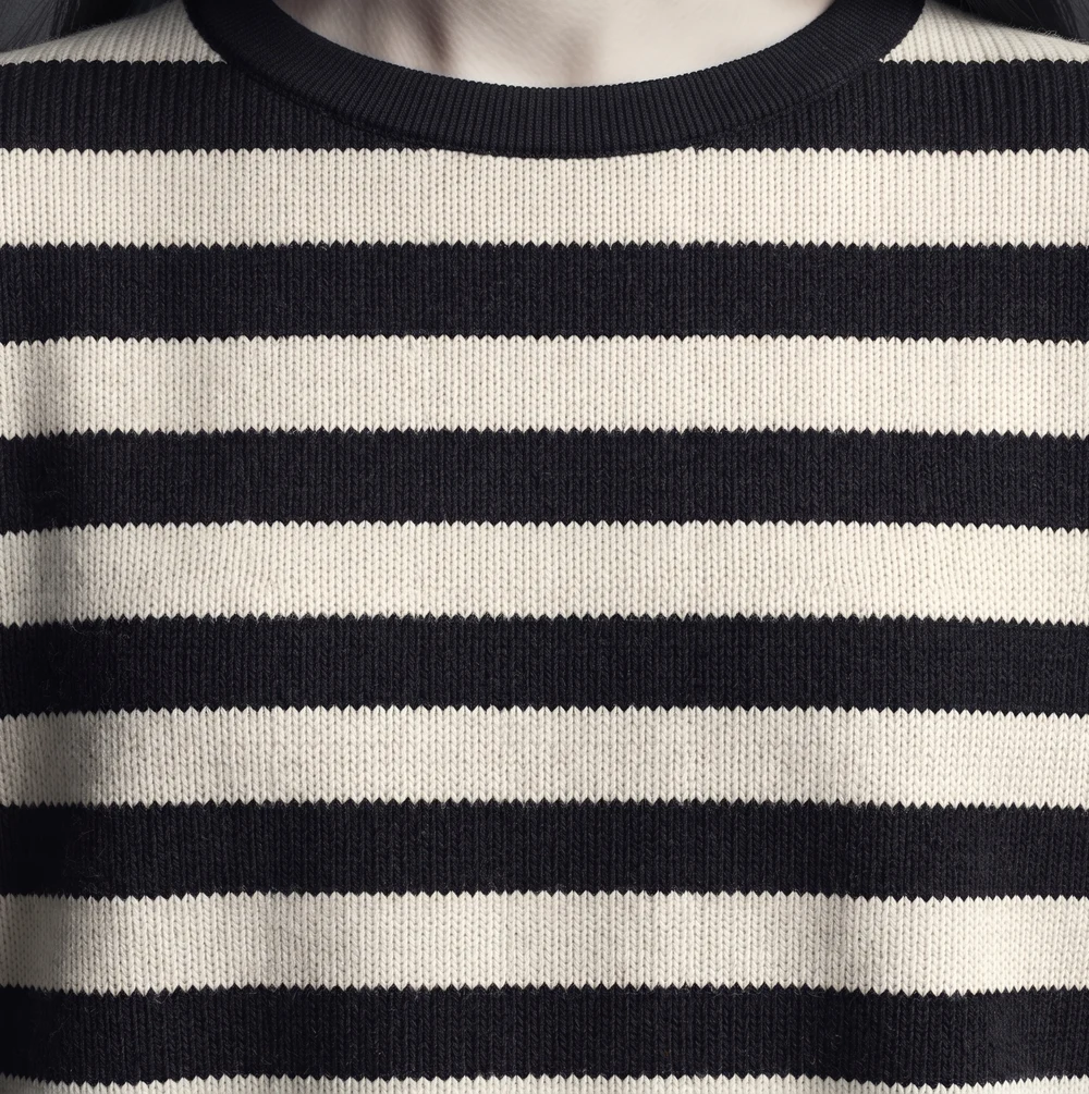 Mourning Stripes — close-up of the knitted jacquard motif