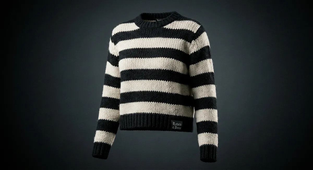 Mourning Stripes · Bold black and bone stripes. The icon. You know exactly who wears this.