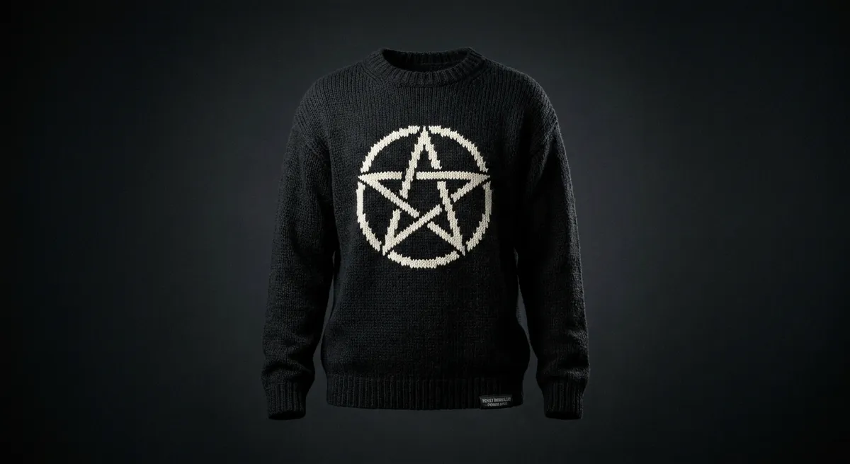Pentacle Classic · One clean pentacle, center chest. Occult minimalism.
